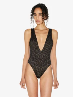 La Perla Bañador Con Cinturón De Color Verde Oscuro Y Negro