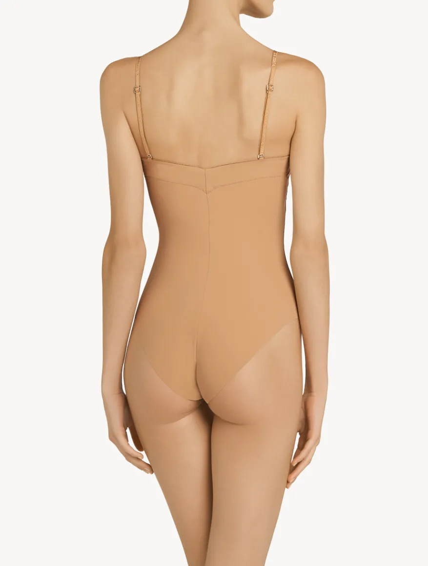 La Perla Body Acolchado Con Aros Y Escote En U Color Amaretto