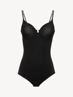 La Perla Body Con Aros Color Negro
