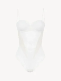 La Perla Body Con Encaje De Color Hueso