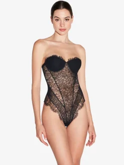 La Perla Body Con Encaje De Color Ónix