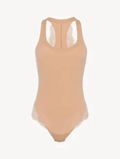 La Perla Body Con Espalda Nadadora De Algodón Natural