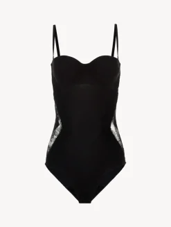La Perla Body Control Fit De Lycra® Con Encaje Chantilly Color Negro