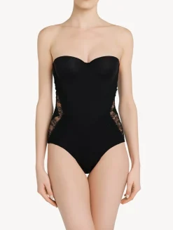 La Perla Body Control Fit De Lycra® Con Encaje Chantilly Color Negro