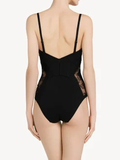 La Perla Body Control Fit De Lycra® Con Encaje Chantilly Color Negro