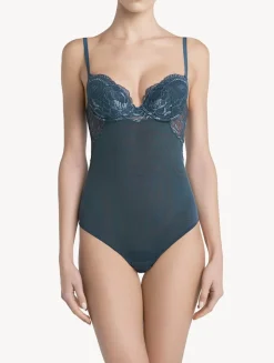 La Perla Body De Encaje Azul Oscuro