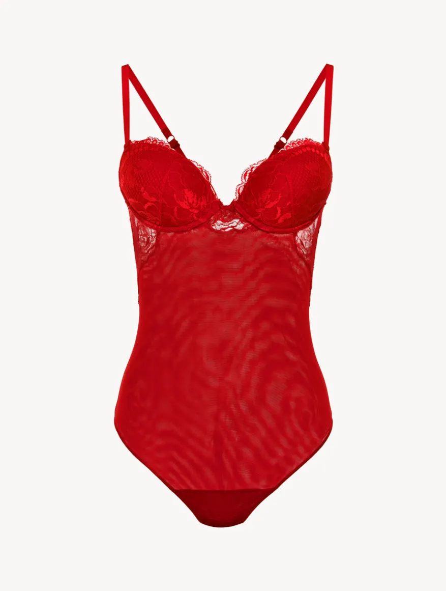 La Perla Body De Encaje Rojo