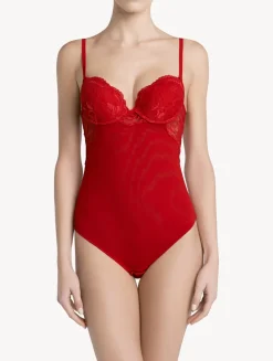 La Perla Body De Encaje Rojo