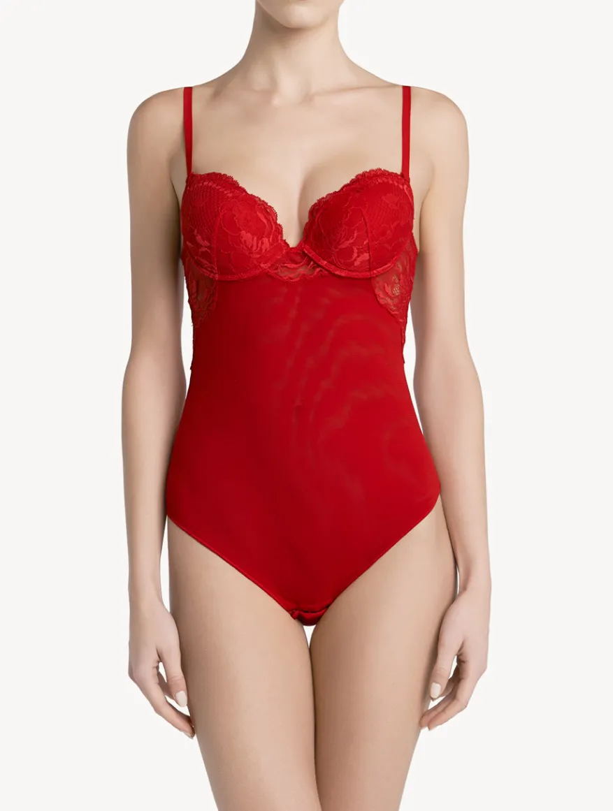 La Perla Body De Encaje Rojo