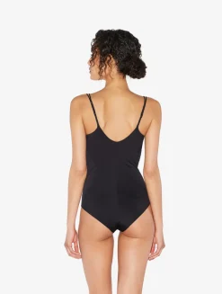 La Perla Body De Lycra Con Tul Bordado Negro