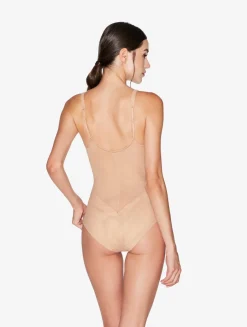 La Perla Body De Tul Elástico Beis