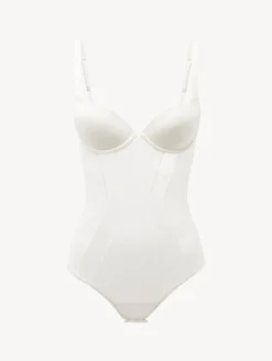 La Perla Body De Tul Elástico Blanquecino