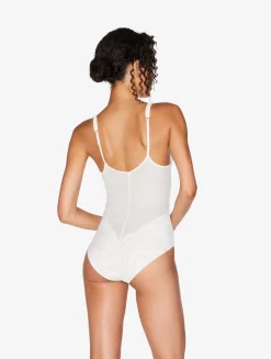 La Perla Body De Tul Elástico Blanquecino