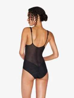 La Perla Body De Tul Elástico Negro