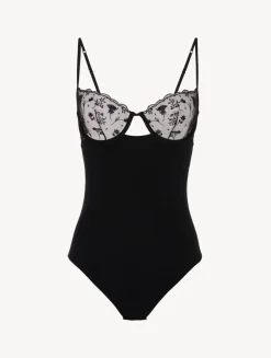 La Perla Body Onyx Con Tul Bordado