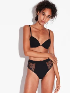 La Perla Braga Alta Onyx Con Tul Bordado