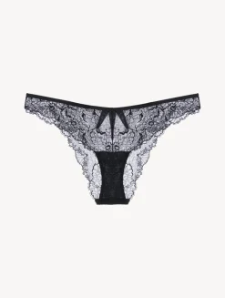 La Perla Braguita Brasileña Con Encaje Leavers Negra