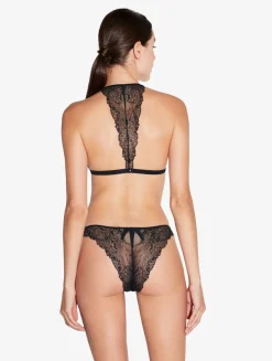 La Perla Braguita Brasileña Con Encaje Leavers Negra