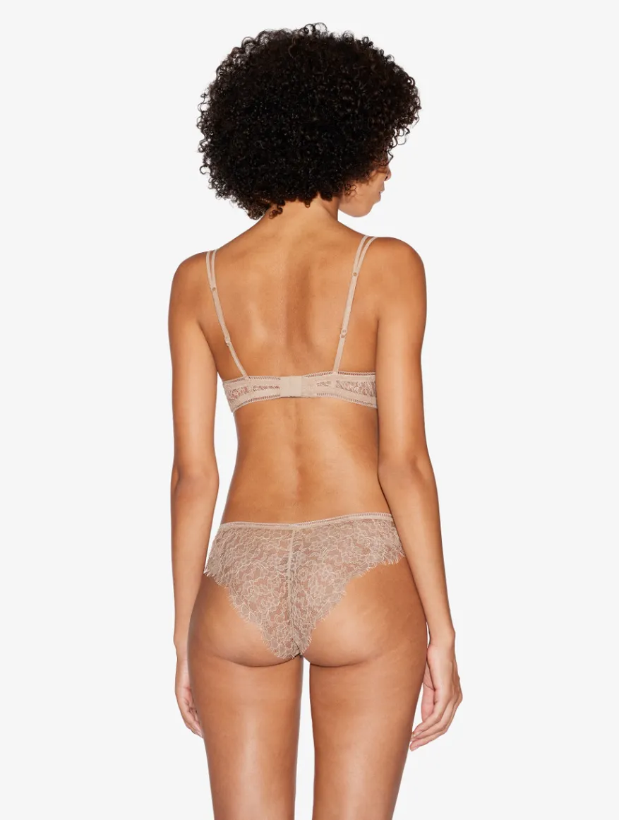 La Perla Braguita Brasileña Con Encaje De Color Rosa Antiguo