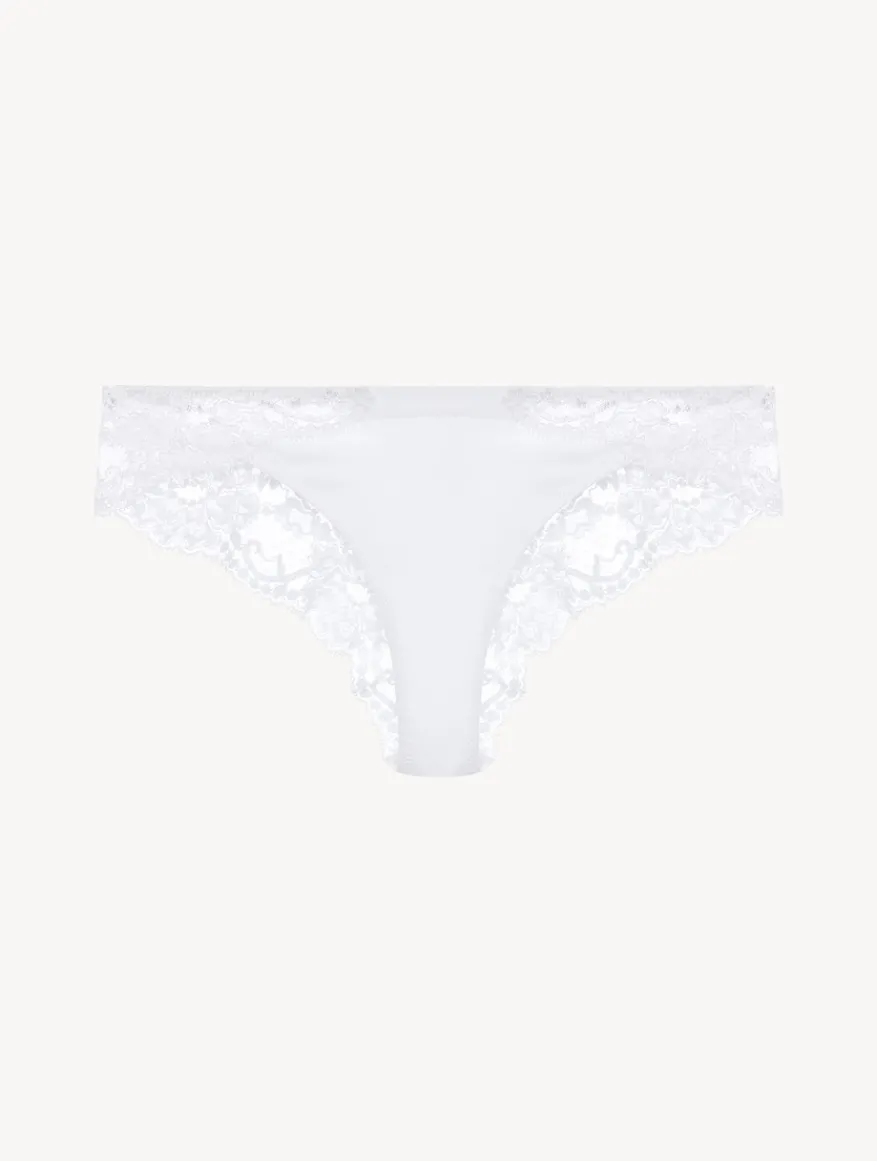 La Perla Braguita Brasileña De Algodón Blanco