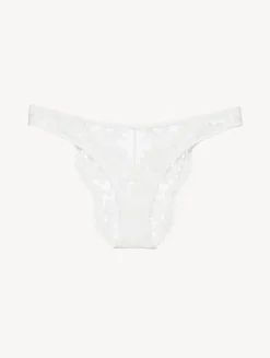 La Perla Braguita Brasileña De Color Roto Con Encaje Leavers De Algodón