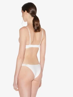 La Perla Braguita Brasileña En Lycra Con Tul Bordado Blanquecino