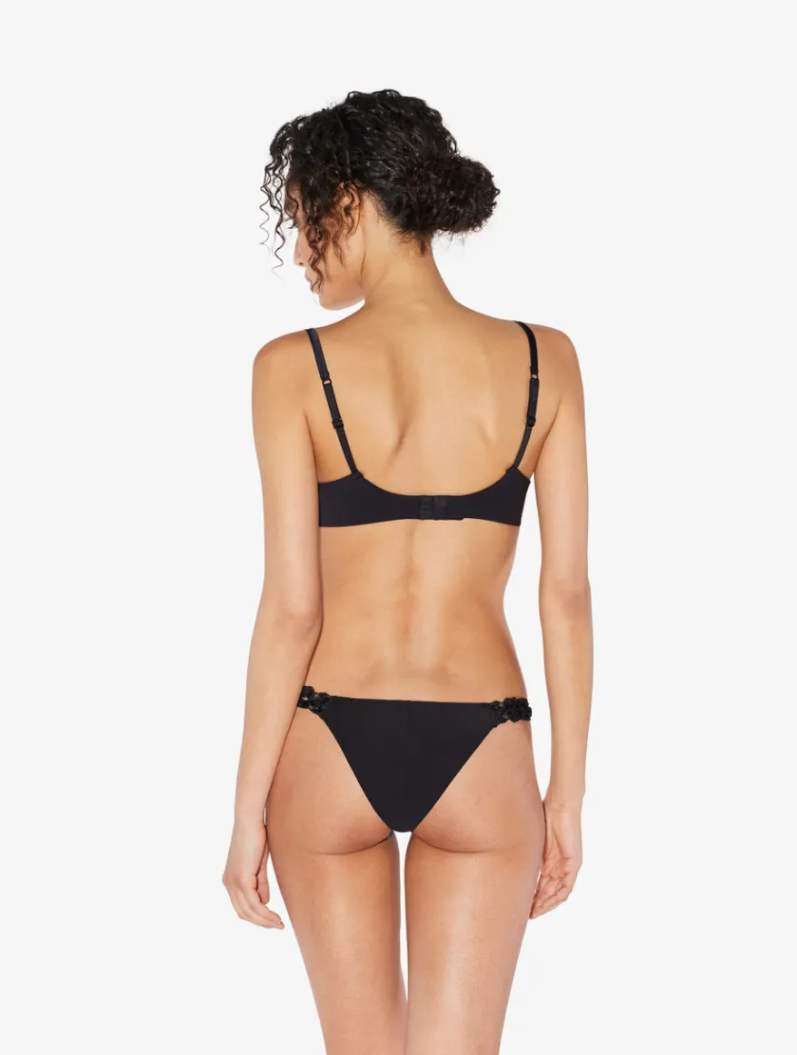 La Perla Braguita Brasileña En Lycra Con Tul Bordado Negro