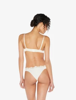 La Perla Braguita Brasileña En Lycra Blanquecina Con Macramé