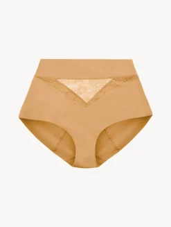 La Perla Braguita Control Fit Talle Alto De Lycra® Con Encaje Chantilly Color Carne
