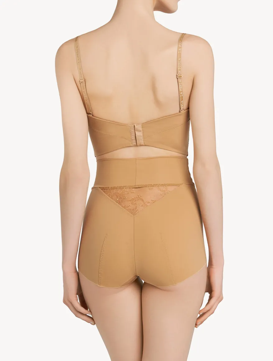 La Perla Braguita Control Fit Talle Alto De Lycra® Con Encaje Chantilly Color Carne