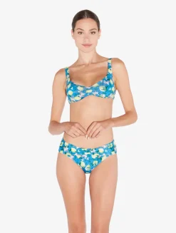 La Perla Braguita De Bikini Estampada Con Cintura Drapeada De Color