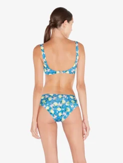 La Perla Braguita De Bikini Estampada Con Cintura Drapeada De Color