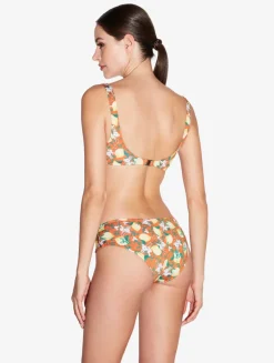 La Perla Braguita De Bikini Estampada Con Cintura Drapeada De Color