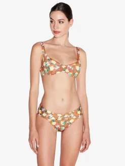 La Perla Braguita De Bikini Estampada Con Cintura Drapeada De Color