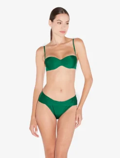 La Perla Braguita De Bikini Estampada Con Cintura Drapeada De Color