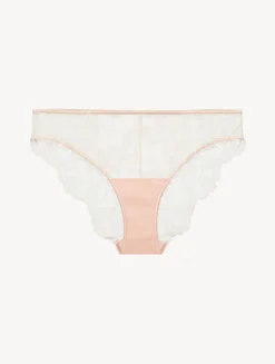 La Perla Braguita De Color Claro Y Rosa Nude Con Encaje Leavers