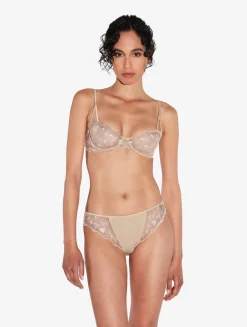 La Perla Braguita En Halo Y Ivory Nude Con Tul Bordado