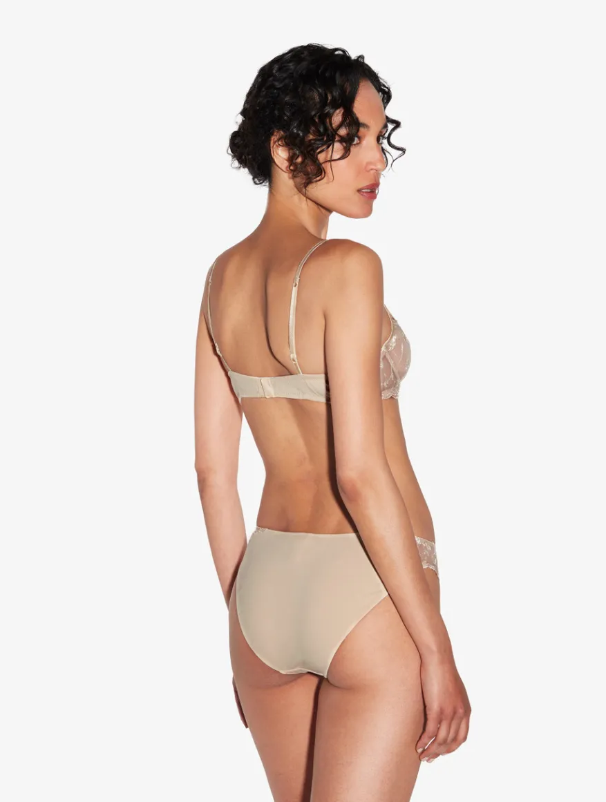 La Perla Braguita En Halo Y Ivory Nude Con Tul Bordado