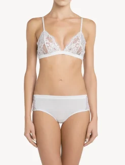 La Perla Braguita Hipster De Algodón Blanca