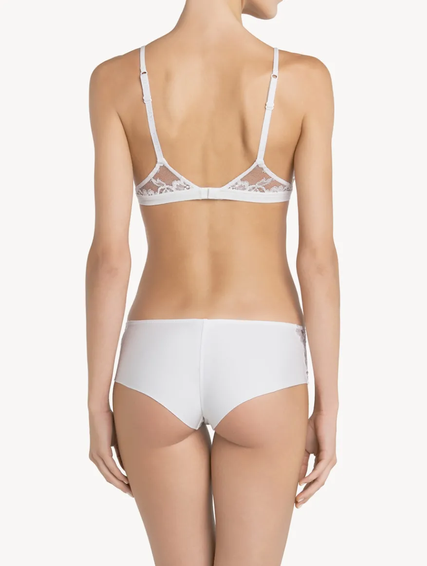 La Perla Braguita Hipster De Algodón Blanca