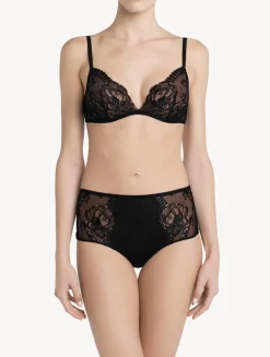 La Perla Braguita Talle Alto De Encaje Negro