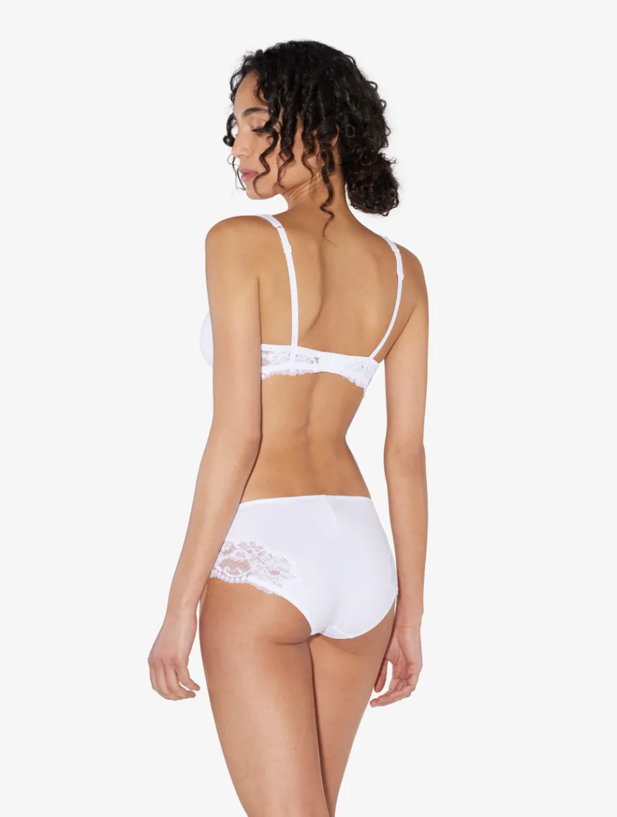 La Perla Braguita Talle Medio De Algodón Blanco