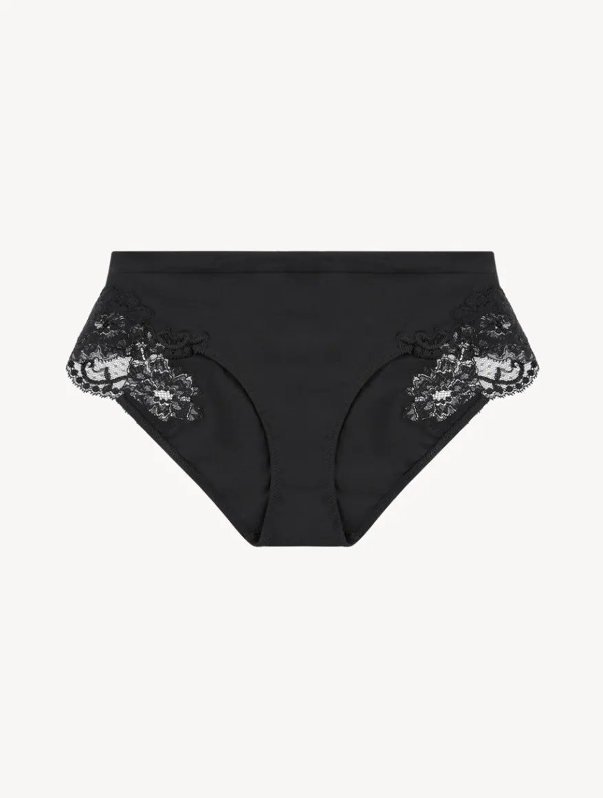 La Perla Braguita Talle Medio De Algodón Negro