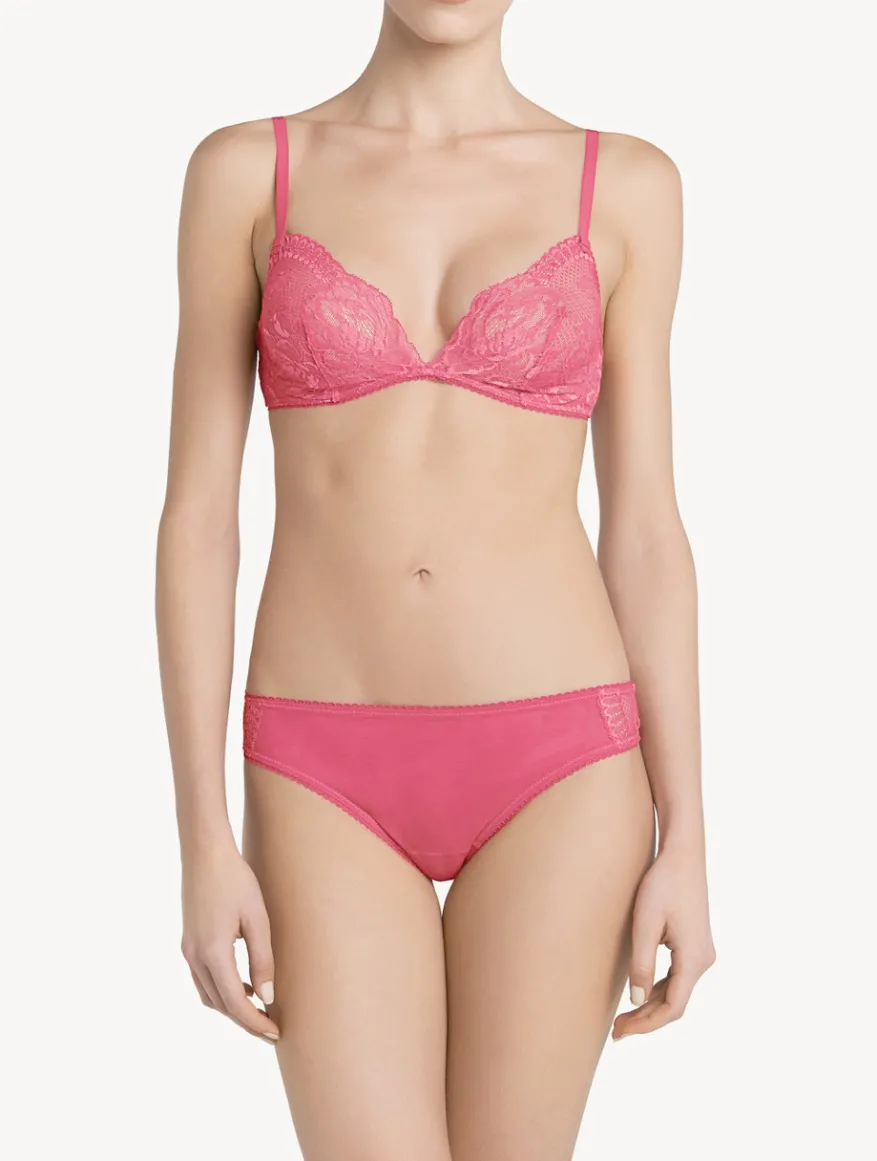 La Perla Braguita Talle Medio De Encaje Wild Orchid