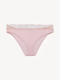 La Perla Braguita Talle Medio De Encaje En Rosa Empolvado Y Arena