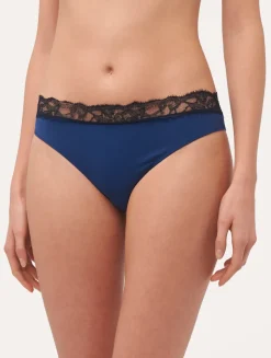La Perla Braguita Talle Medio De Encaje En Azul Y Negro