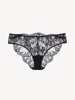 La Perla Braguita Talle Medio Negra De Encaje Leavers