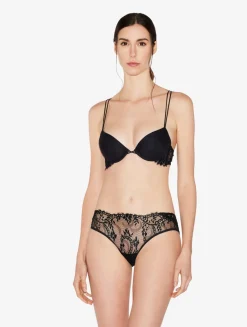 La Perla Braguita Talle Medio Negra De Encaje Leavers