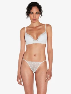 La Perla Bralette Hueso Con Tul Bordado