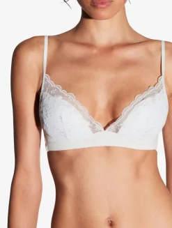 La Perla Bralette Hueso Con Tul Bordado